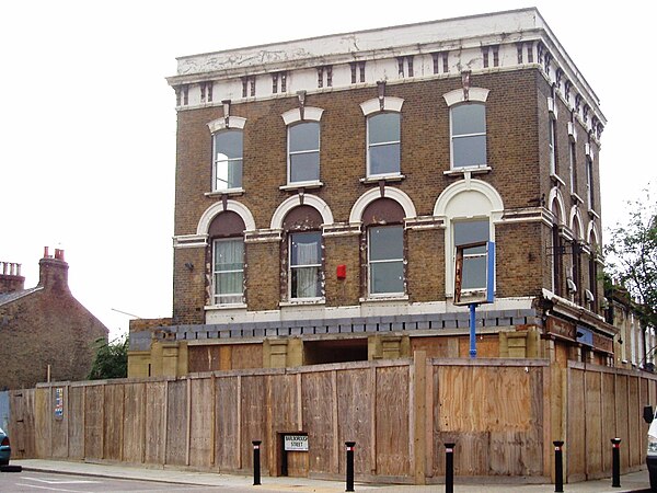 The Duke of Albany pub, used for exterior shots of the Winchester (image taken in 2008, immediately prior to conversion to flats).