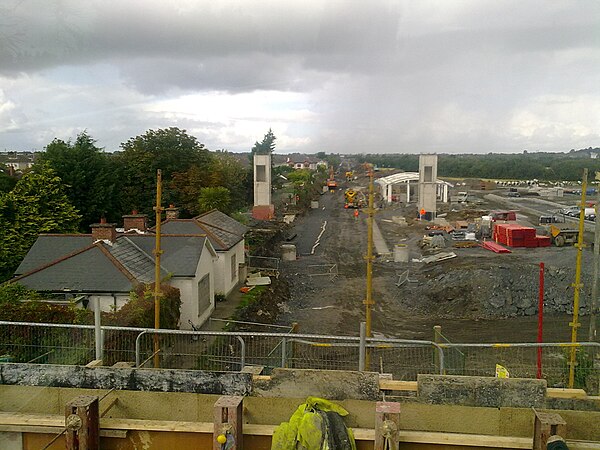 Dunboyne railway station under construction (September 2009)