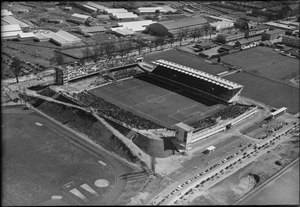 Aerial view of the stadium in 1954