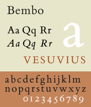 <span class="mw-page-title-main">Bembo</span> Serif typeface in 1495 Venetian style