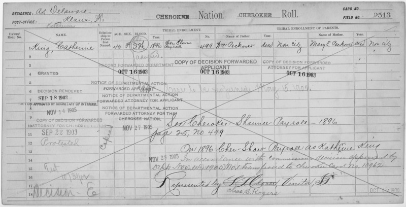 File:Enrollment for Cherokee Census Card D513 - NARA - 252261.tif