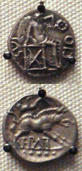 Coins of Epaticcus, king of the Catuvellauni.