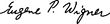 signature d'Eugene Wigner