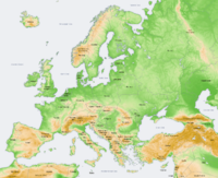 Γεωφυσικός χάρτης Ευρώπης