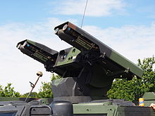 4 Stinger missiles on a Dutch Army Fennek reconnaissance vehicle. Fennek reconnaissance vehicle of 340th ASELSAN MFR C0415, pic1.JPG