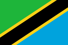 The flag of Tanzania