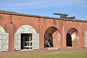 Fort Pulaski National Monument, chatham county, Georgia, U.S. This is an image of a place or building that is listed on the National Register of Historic Places in the United States of America. Its reference number is 66000064.