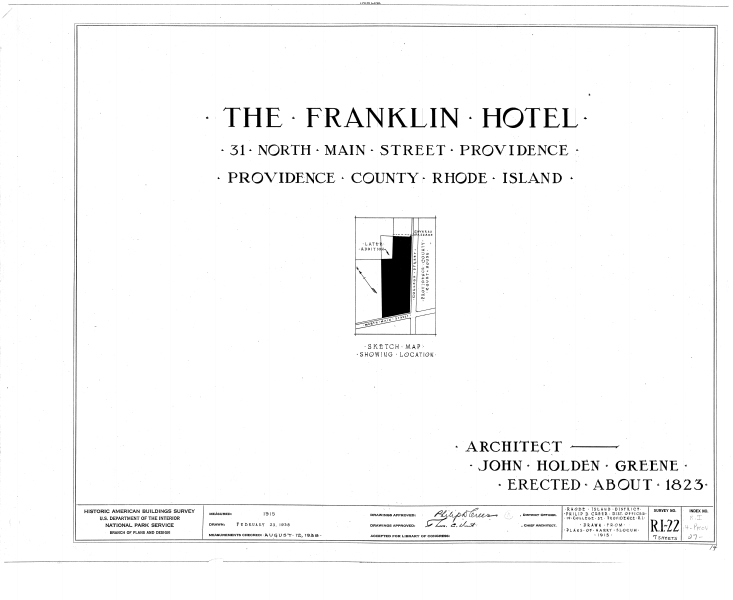 File:Franklin House Hotel, 32 Market Square, Providence, Providence County, RI HABS RI,4-PROV,27- (sheet 0 of 7).png