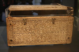 The rear panel, depicting a scene from the First Jewish-Roman War Franks casket 01.jpg