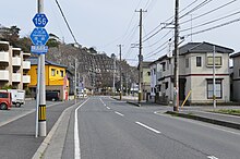 Fukushima prefectural road route 156 (Onahama Port line) in Onahamakominato,Iwaki city.JPG