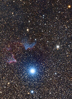 IC 59 (center) and IC 63 (left) near Gamma Cassiopeiae