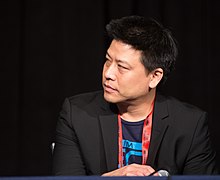 Garret Wang is cast as Harry Kim;this character is in the spotlight in this episode as he works through a difficult alien romance. Garrett Wang (11215150165).jpg