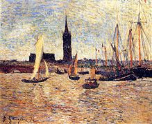 Le port en 1886, par Paul Gauguin.