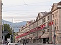 Rue de la Corraterie 10-26, Geneve. Immeubles. Vue générale des immeubles de la rue de la Corraterie.