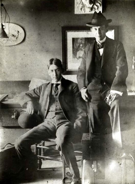 Ade (left), with John T. McCutcheon, circa 1894–1895