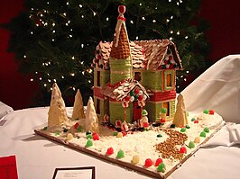 Gingerbread house with path