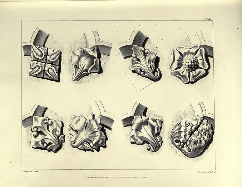 File:Gothic Ornaments, selected fom various ancient buildings, both in England and Franc, during the years 1828, 1829, and 1839 - Agustus Pugin 32.jpeg