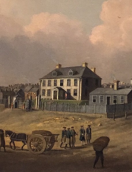 Cornwallis built Governor's House (1749). (Province House was later also built on this site and it is furnished still with his Nova Scotia Council tab