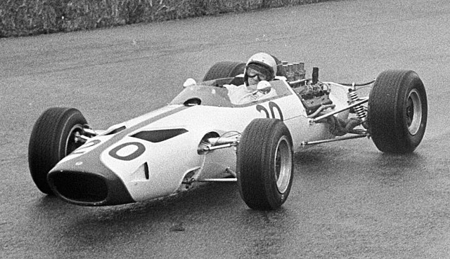 Bruce McLaren (pictured during the 1966 Dutch Grand Prix) entered his own team and chassis.