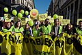 Greenpeace activists at the Global Climate March 2015 in Madrid, (one day before opening of UNFCCC Conference in Paris, COP21).