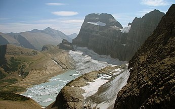 Grinnell Glacier in Glacier National Park (US), Montana in 2005