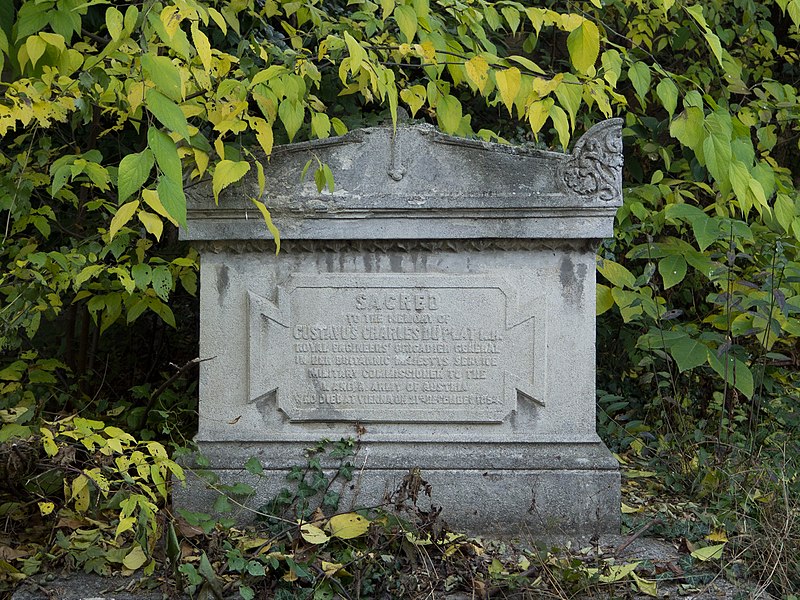 File:Gustavus Charles du Plat grave, St. Marx Cemetery, 2016.jpg