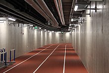 Tunnel  is a full-track 2-lane running track, below the field's above-ground running track.