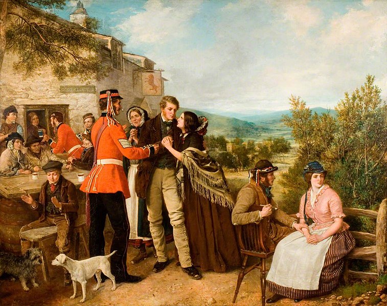 File:Henry Nelson O'Neil (1817-1880) (attributed to) - The Recruiting Sergeant (The King's Shilling) - 1271529 - National Trust.jpg