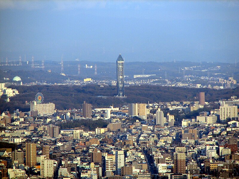 File:Higashiyama sky tower from Midland Square Nagoya.JPG