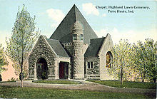 Highland Lawn Cemetery Chapel in Terre Haute, Vigo County Highland Lawn Cemetery Chapel.jpg