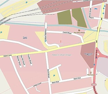 Street plan of Holbeck Urban Village. Holbeck Urban Village map.jpg