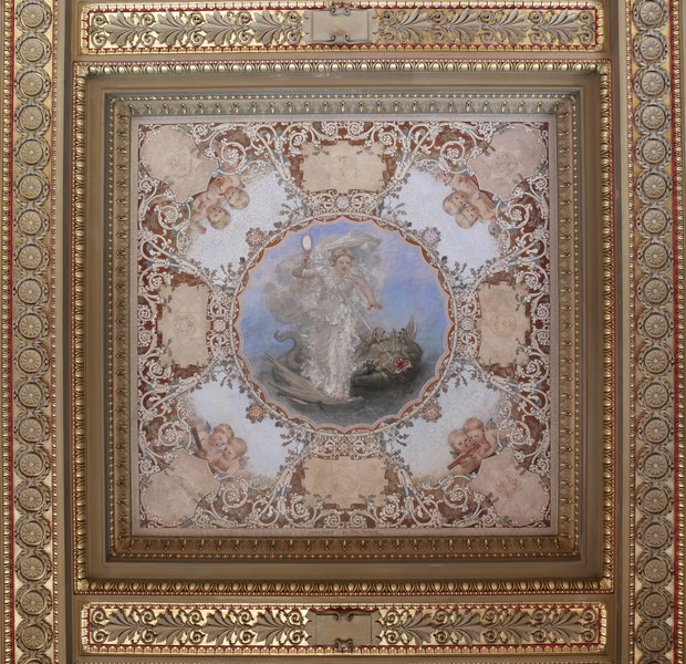 File:House Members Room. Light of Truth (blue) panel in the Spectrum of Light ceiling mural by Carl Gutherz that represents civilization. Library of Congress Thomas Jefferson Building, Washington, D.C. LCCN2007684357.tif