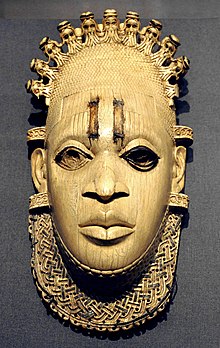 Benin ivory mask, 16th century Idia mask BM Af1910 5-13 1.jpg