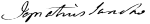 Ignazio Sancho Signature.svg