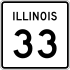 Illinois Route 33 Markierung