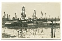 Oil field in McCamey, ca. 1930 In Texas where Oil is King (7590830760).jpg