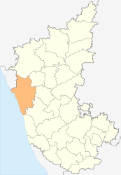 District du nord de Kannada - Carte