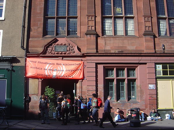 Temporary IMC in Edinburgh covering protests at the 2005 G8 summit