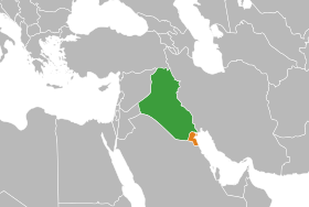 العراق (أخضر)، الكويت (برتقالي)
