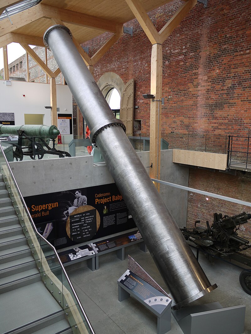 Two sections of Big Babylon that have been bolted together at Royal Armouries, Fort Nelson, Portsmouth.