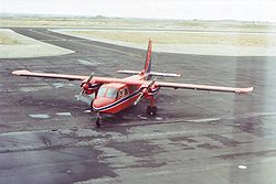 BN-2B Islander VP-FBD operated by the Falkland Islands Government Air Service, Stanley, 1994 Islander.JPG