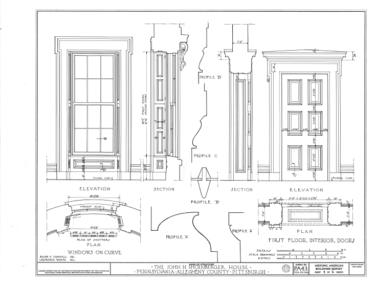 File:John H. Shoenberger House, 425 Penn Avenue, Pittsburgh, Allegheny County, PA HABS PA,2-PITBU,9- (sheet 4 of 6).png