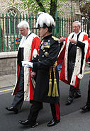 Frock coat worn with cocked hat by the Queen's representative in Jersey.