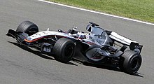 The race was won by Juan Pablo Montoya, his first victory for McLaren. Juan Pablo Montoya 2005 Britain.jpg