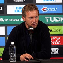 Nagelsmann in his post-match press conference after the Germany national team's game against Mexico on 17 October 2023, at Lincoln Financial Field in the United States. Julian Nagelsmann.jpg
