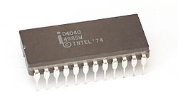 Egy Intel D4040 mikroprocesszor