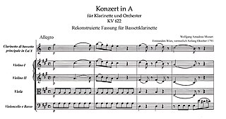 <span class="mw-page-title-main">Clarinet Concerto (Mozart)</span> Musical composition by Mozart