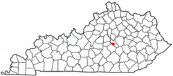 Location of Lancaster, Kentucky