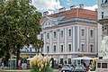 * Nomination Facade with pediment on the north side of the Ossiacher Hof on Wienergasse #10, inner city, Klagenfurt, Carinthia, Austria -- Johann Jaritz 02:47, 11 June 2021 (UTC) * Promotion  Support Good quality.--Agnes Monkelbaan 04:19, 11 June 2021 (UTC)