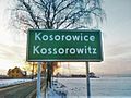 Polish/German place-name sign in Kosorowice